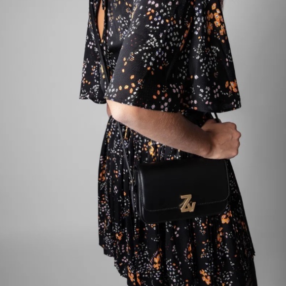 NWT $298 ZADIG & VOLTAIRE  Black Leather Zv Initiale Le Mini Hobo Bag! - Picture 2 of 7